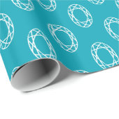 diamanten op blauw patroonpapier cadeaupapier (Rol Hoek)