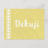 Diamanten op een Tsjechische bedankkaart Briefkaart (Voorkant)