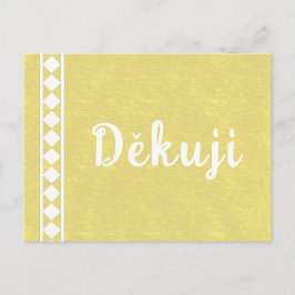 Diamanten op een Tsjechische bedankkaart Briefkaart