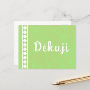 Diamanten op een Tsjechische bedankkaart Briefkaart