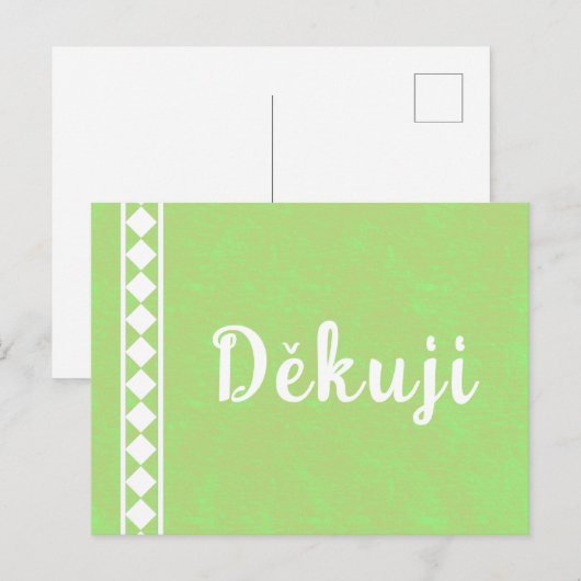 Diamanten op een Tsjechische bedankkaart Briefkaart (Voorkant / Achterkant)