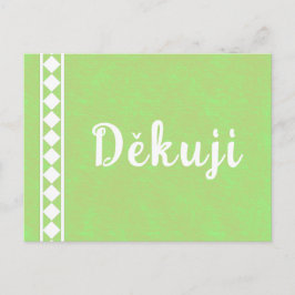 Diamanten op een Tsjechische bedankkaart Briefkaart