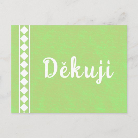 Diamanten op een Tsjechische bedankkaart Briefkaart (Voorkant)