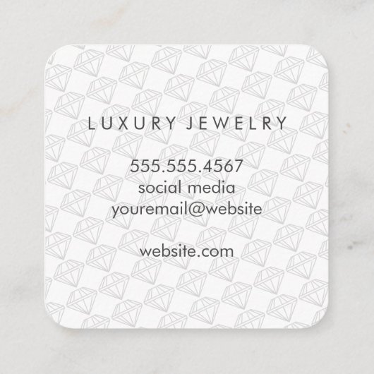 Diamanten op Fleek | uitvoerend Vierkante Visitekaartje (Achterkant)