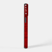 Diamanten Op Rode Leer iPhone 15 Case (Rechterkant)