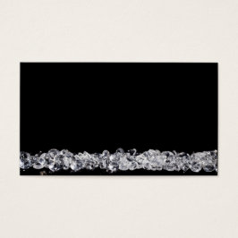 Diamanten op zwarte achtergrond visitekaartjes