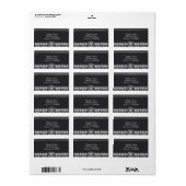 Diamanten op zwarte en witte achtergrond etiket (Full Sheet)