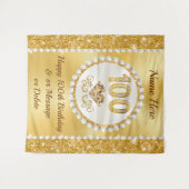 Diamanten, Parels Groot, 100e Verjaardag Achtergro Wandkleed (Voorkant (horizontaal))