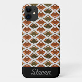 Diamanten Patroon Geometrische Rode Pareltjes Elke Case-Mate iPhone Case