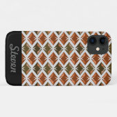 Diamanten Patroon Geometrische Rode Pareltjes Elke Case-Mate iPhone Case (Achterkant (horizontaal))