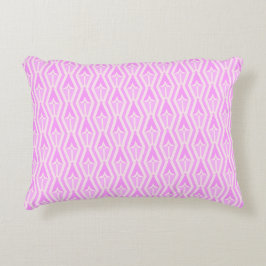 Diamanten & Pijlen Roze en Witte Accent Kussen