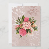 Diamanten prinsessenjurk blozen chic quinceanera kaart (Achterkant)