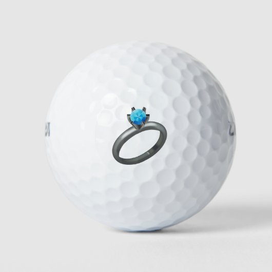 Diamanten Ring - Emoji Golfballen (Voorkant)