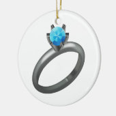 Diamanten Ring - Emoji Keramisch Ornament (Links)