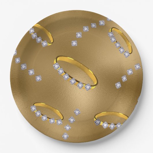 Diamanten ring goud papieren bordje (Voorkant)