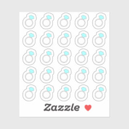 Diamanten Ring Herinnering Trouw Verlovingsplanner Sticker