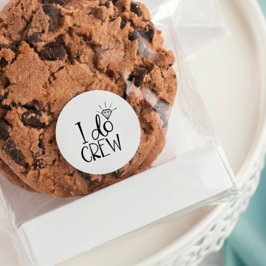 Diamanten ring Ik doe bemanning bruiloft Ronde Sticker