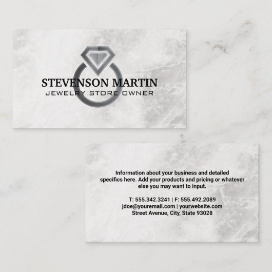 Diamanten Ring | Juwelier Visitekaartje (Voorkant / Achterkant)