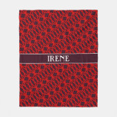 Diamanten Rood Bruin Minimaal Patroon Fleece Deken (Voorkant)