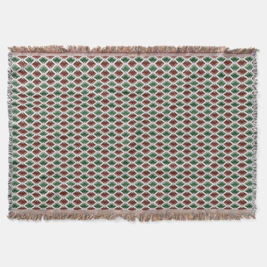 DIAMANTEN rood groen Deken (Voorkant)