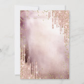 Diamanten, Roos gouden glitter druppels, ananas Kaart (Achterkant)