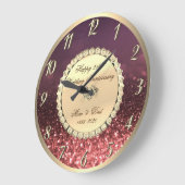 Diamanten, Roze Goud Bokeh 25ste huwelijksverjaard Grote Klok (Hoek)