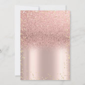 Diamanten Roze Goud Glitter Zonnebloemen Afstudere Kaart (Achterkant)