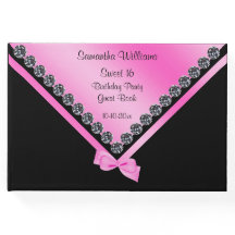 diamanten & roze strik Sweet 16