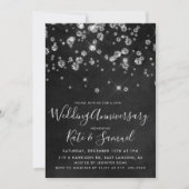 Diamanten schoolbord huwelijksjubileum uitnodiging (Voorkant)