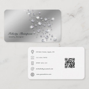Diamanten Sieraden Ontwerper QR Code Visitekaartje