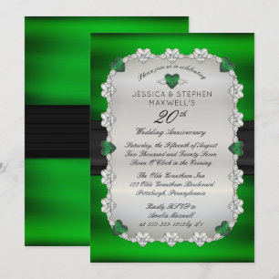 Diamanten Smaragden Groen 20e Huwelijksjubileum Kaart