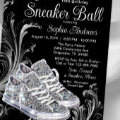 Diamanten Sneaker Ball Verjaardagsfeestje Kaart