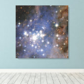Diamanten sterren in Carina Nebula Hubble Space Canvas Afdruk (Insitu (Houten vloer))