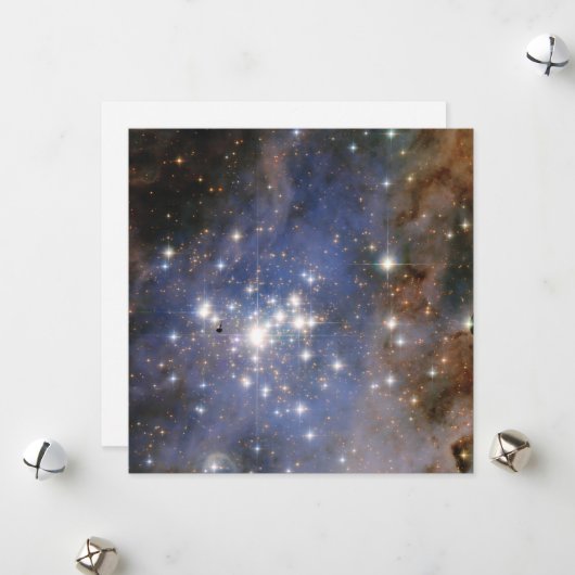Diamanten sterren in Carina Nebula Hubble Space Feestdagenkaart (Voorkant / Achterkant in situ)