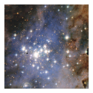 Diamanten sterren in Carina Nebula Hubble Space Foto Afdruk