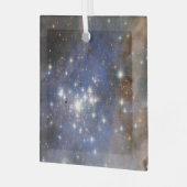 Diamanten sterren in Carina Nebula Hubble Space Glas Ornament (Voorkant links)