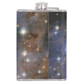 Diamanten sterren in Carina Nebula Hubble Space Heupfles (Achterkant)