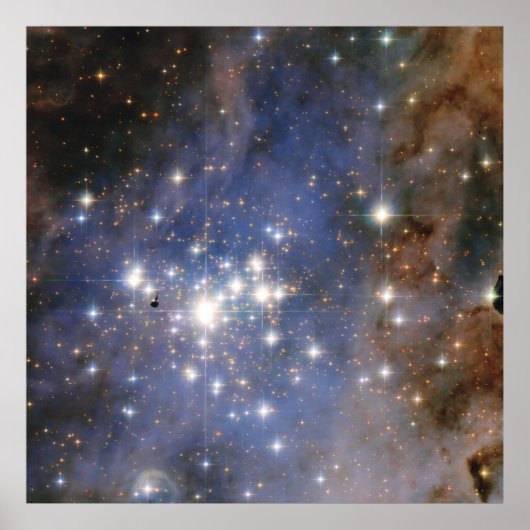 Diamanten sterren in Carina Nebula Hubble Space Poster (Voorkant)