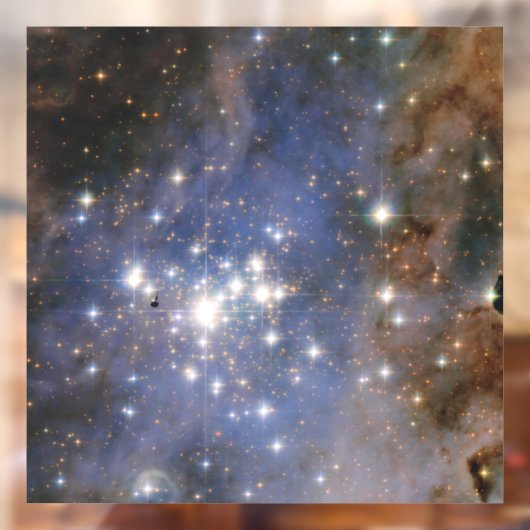 Diamanten sterren in Carina Nebula Hubble Space Raamsticker (Vel 2)