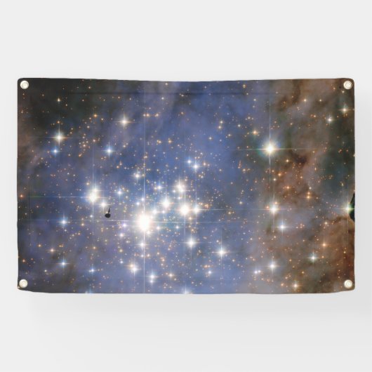 Diamanten sterren in Carina Nebula Hubble Space Spandoek (Horizontaal)