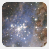 Diamanten sterren in Carina Nebula Hubble Space Vierkante Sticker (Voorkant)