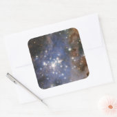 Diamanten sterren in Carina Nebula Hubble Space Vierkante Sticker (Envelop)