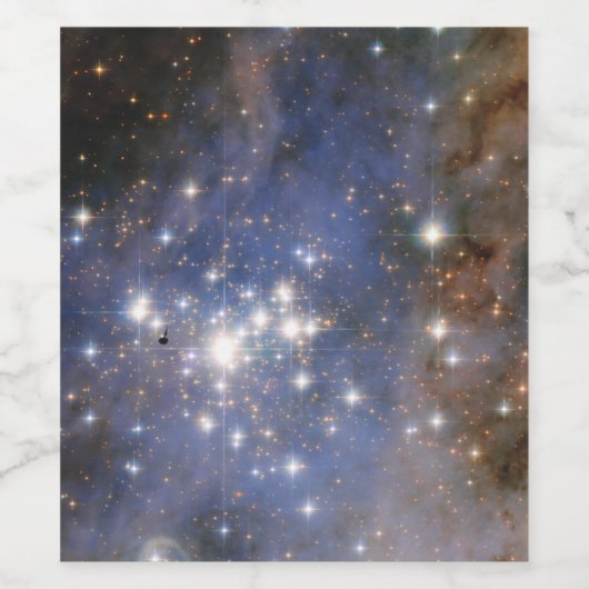 Diamanten sterren in Carina Nebula Hubble Space Wijn Etiket (Enkel label)