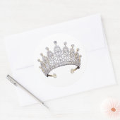 diamanten tiara gift ronde sticker (Envelop)