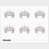 diamanten tiara gift ronde sticker (Vel)