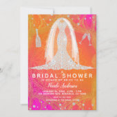 Diamanten Trouwjurk Indische Helder Bruiloft Kaart (Voorkant)