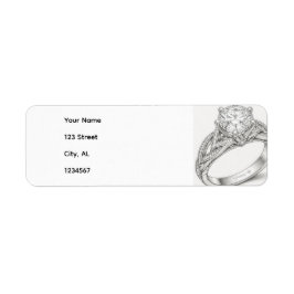 Diamanten Trouwring Retouradreslabels Etiket