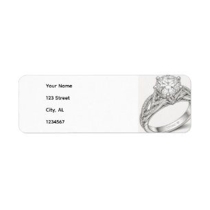 Diamanten Trouwring Retouradreslabels Etiket