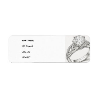 Diamanten Trouwring Retouradreslabels Etiket