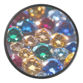 Diamanten Van Vele Kleuren Hockey Puck